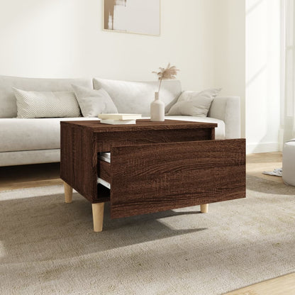 Beistelltische 2 Stk. Braun Eiche 50x46x35 cm Holzwerkstoff - Pazzar.ch