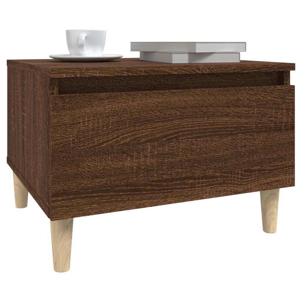 Beistelltische 2 Stk. Braun Eiche 50x46x35 cm Holzwerkstoff - Pazzar.ch