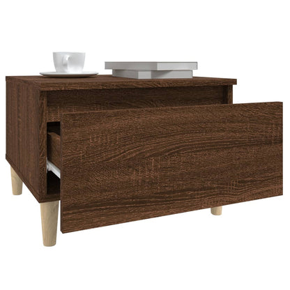 Beistelltische 2 Stk. Braun Eiche 50x46x35 cm Holzwerkstoff - Pazzar.ch