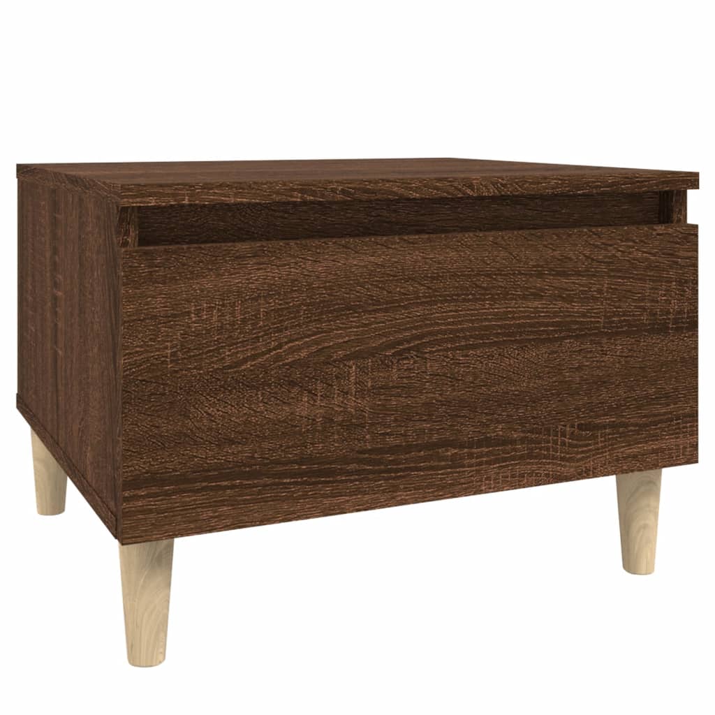 Beistelltische 2 Stk. Braun Eiche 50x46x35 cm Holzwerkstoff - Pazzar.ch