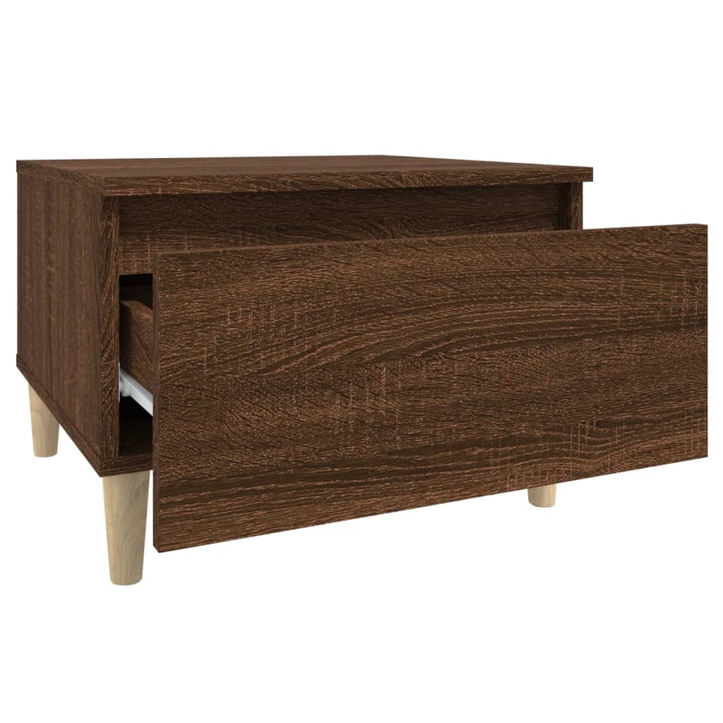 Beistelltische 2 Stk. Braun Eiche 50x46x35 cm Holzwerkstoff - Pazzar.ch