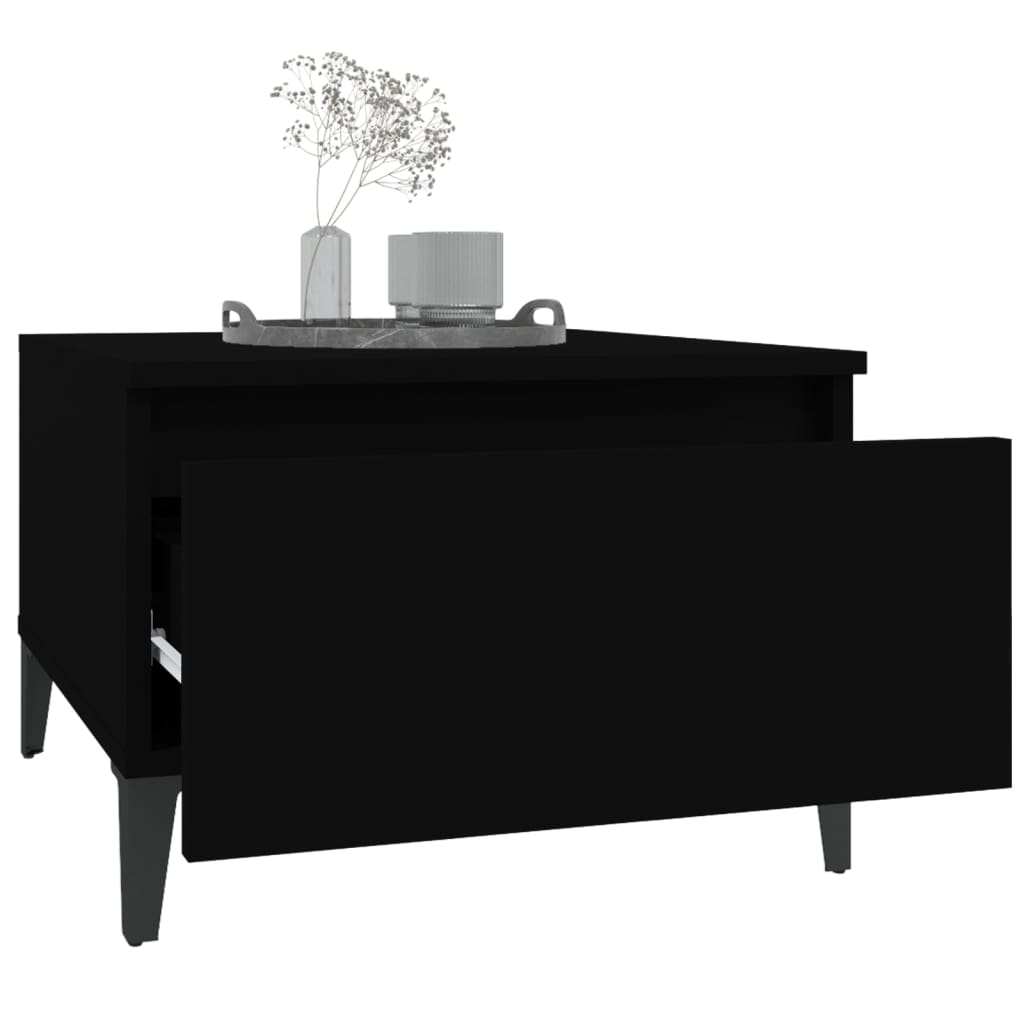 Beistelltisch Schwarz 50x46x35 cm Holzwerkstoff - Pazzar.ch
