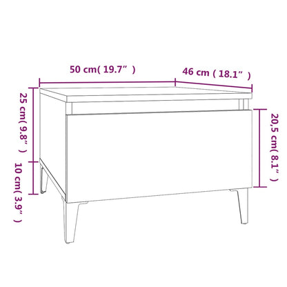 Beistelltisch Schwarz 50x46x35 cm Holzwerkstoff - Pazzar.ch
