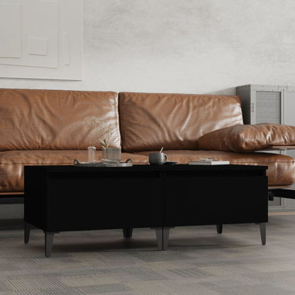 Beistelltische 2 Stk. Schwarz 50x46x35 cm Holzwerkstoff - Pazzar.ch