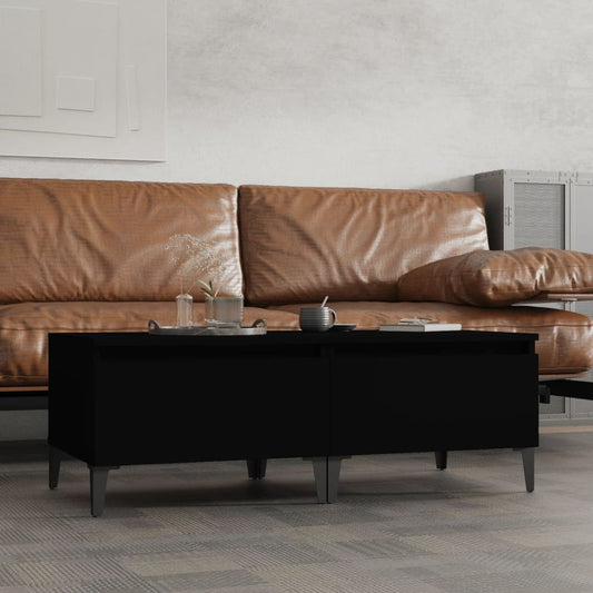 Beistelltische 2 Stk. Schwarz 50x46x35 cm Holzwerkstoff - Pazzar.ch