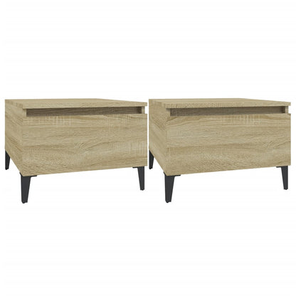 Beistelltische 2 Stk. Sonoma-Eiche 50x46x35 cm Holzwerkstoff - Pazzar.ch