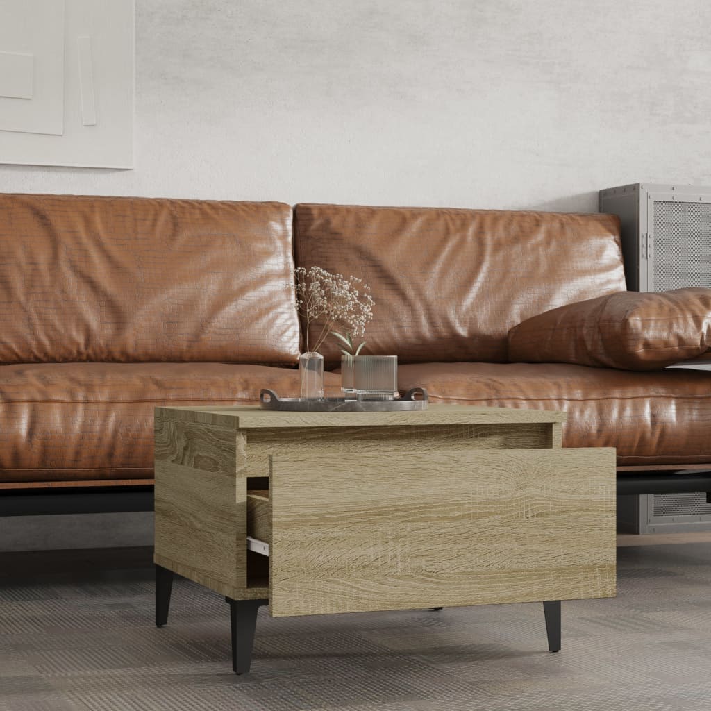Beistelltische 2 Stk. Sonoma-Eiche 50x46x35 cm Holzwerkstoff - Pazzar.ch