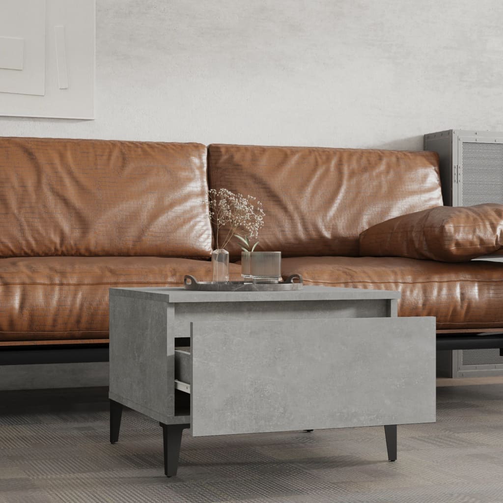 Beistelltische 2 Stk. Betongrau 50x46x35 cm Holzwerkstoff - Pazzar.ch
