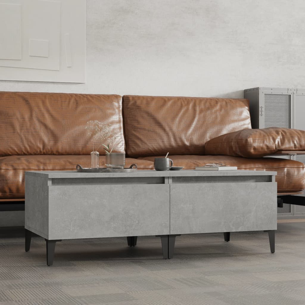 Beistelltische 2 Stk. Betongrau 50x46x35 cm Holzwerkstoff - Pazzar.ch