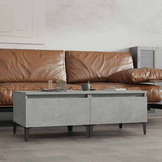 Beistelltische 2 Stk. Betongrau 50x46x35 cm Holzwerkstoff - Pazzar.ch