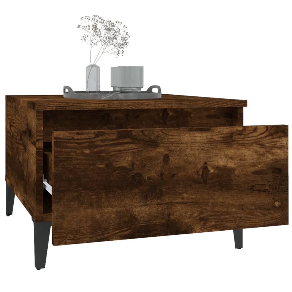 Beistelltische 2 Stk. Räuchereiche 50x46x35 cm Holzwerkstoff - Pazzar.ch