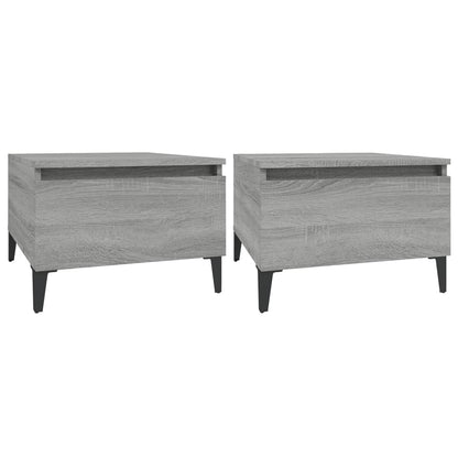 Beistelltische 2 Stk. Grau Sonoma 50x46x35 cm Holzwerkstoff - Pazzar.ch