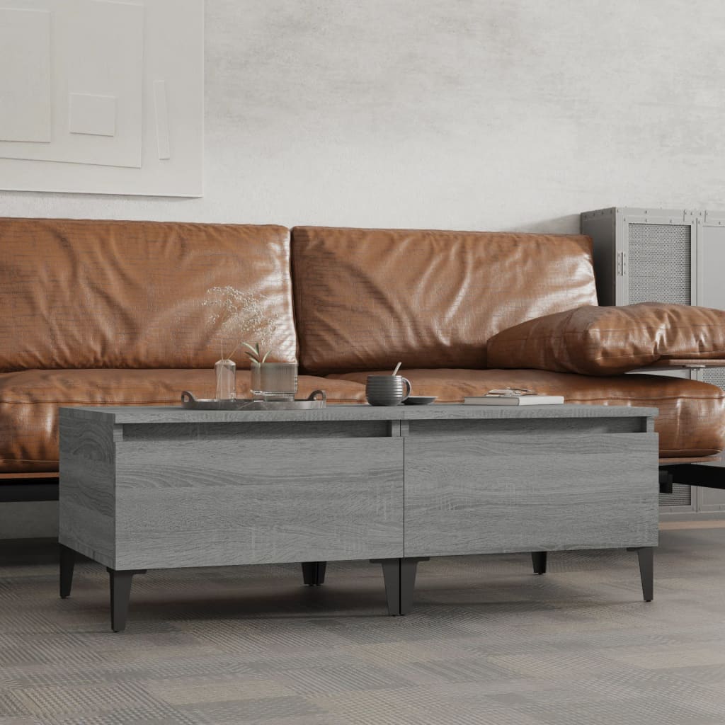 Beistelltische 2 Stk. Grau Sonoma 50x46x35 cm Holzwerkstoff - Pazzar.ch