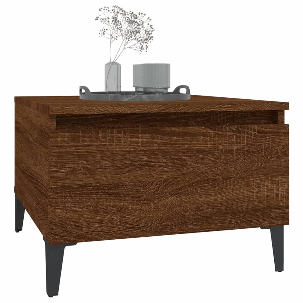 Beistelltische 2 Stk. Braun Eiche 50x46x35 cm Holzwerkstoff - Pazzar.ch
