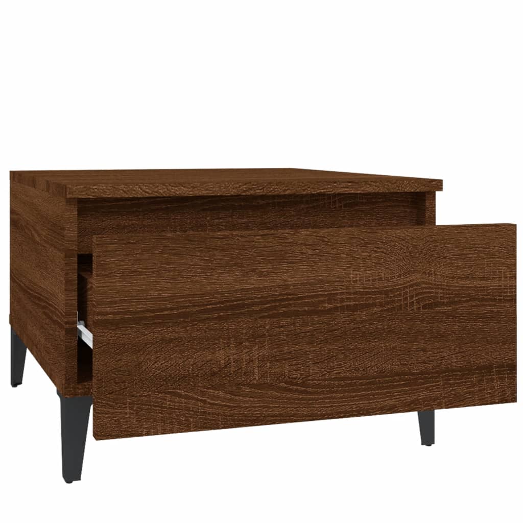 Beistelltische 2 Stk. Braun Eiche 50x46x35 cm Holzwerkstoff - Pazzar.ch
