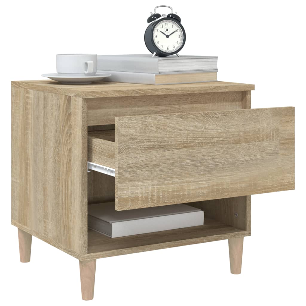 Nachttische 2 Stk. Sonoma-Eiche 50x46x50 cm Holzwerkstoff - Pazzar.ch
