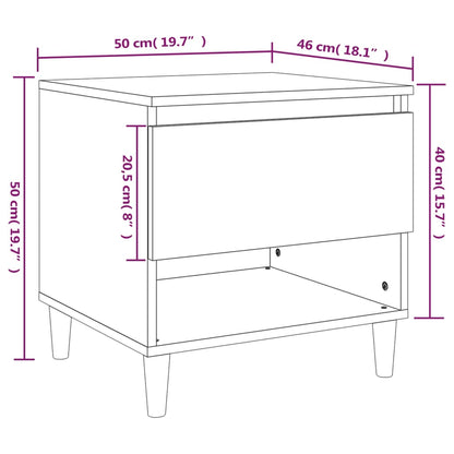 Nachttisch Grau Sonoma 50x46x50 cm Holzwerkstoff - Pazzar.ch