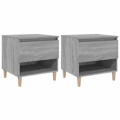 Nachttische 2 Stk. Grau Sonoma 50x46x50 cm Holzwerkstoff - Pazzar.ch