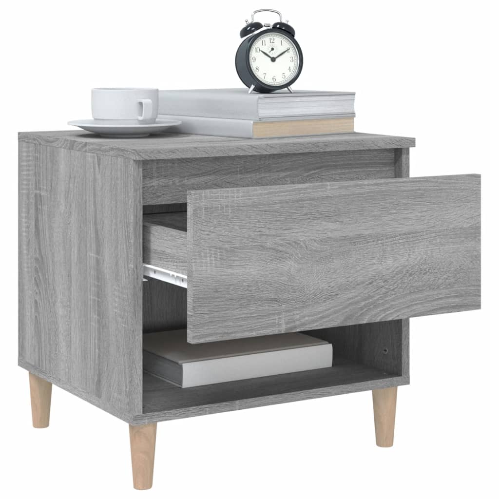 Nachttische 2 Stk. Grau Sonoma 50x46x50 cm Holzwerkstoff - Pazzar.ch