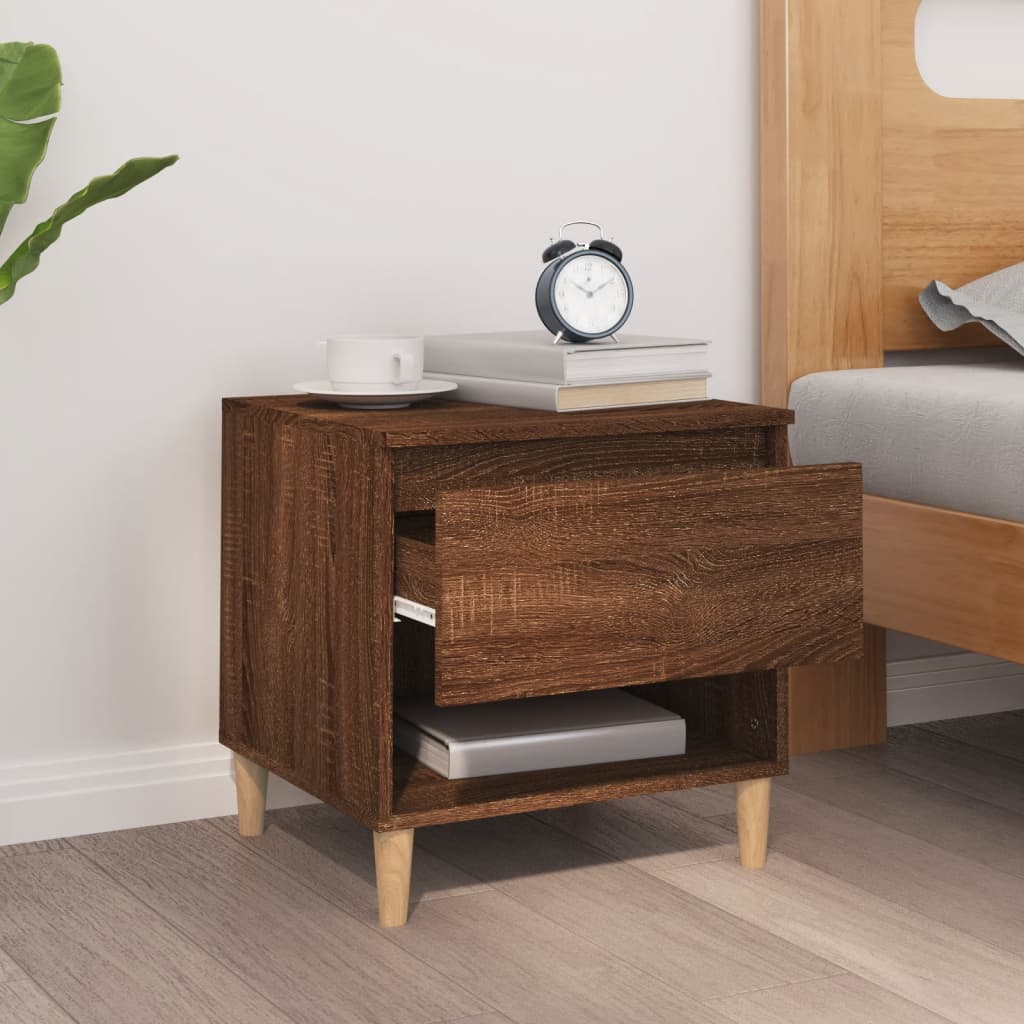 Nachttisch Braun Eichen-Optik 50x46x50 cm Holzwerkstoff - Pazzar.ch