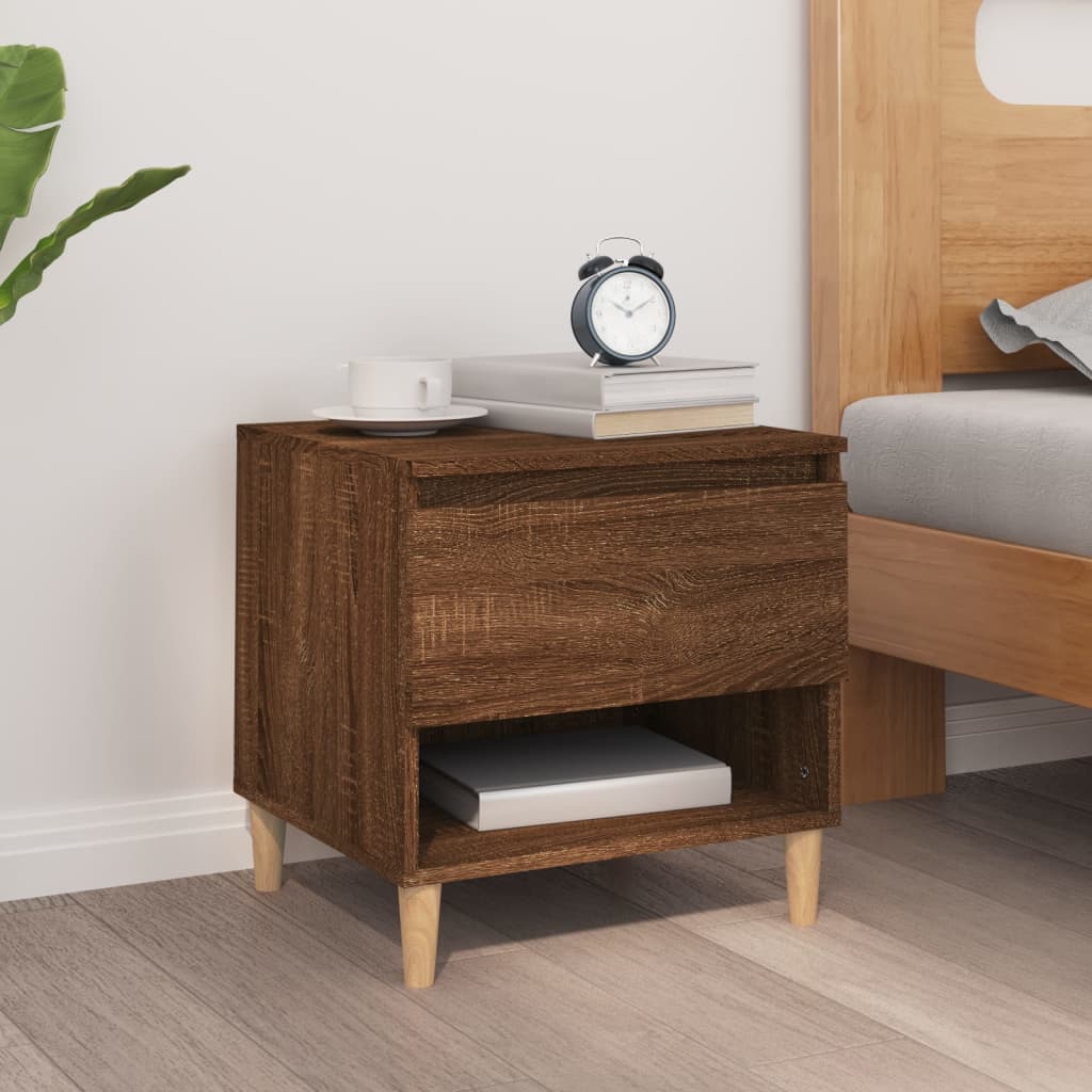 Nachttisch Braun Eichen-Optik 50x46x50 cm Holzwerkstoff - Pazzar.ch