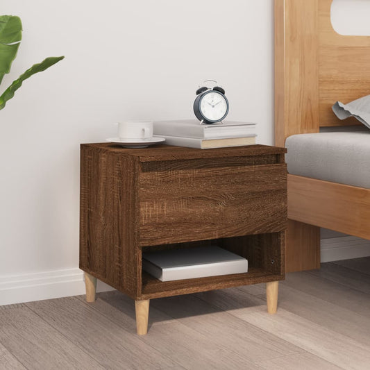 Nachttisch Braun Eichen-Optik 50x46x50 cm Holzwerkstoff - Pazzar.ch