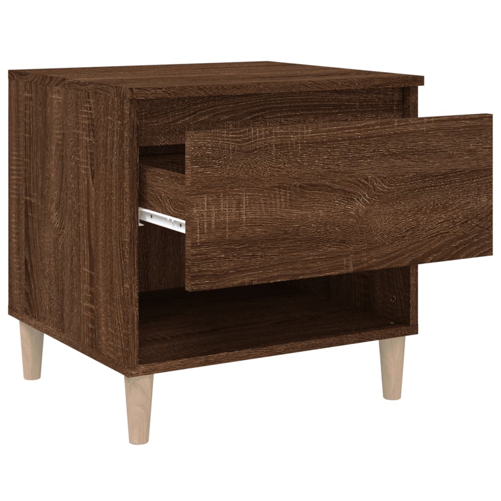 Nachttische 2 Stk. Braun Eichen-Optik 50x46x50 cm Holzwerkstoff - Pazzar.ch