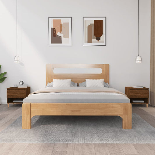 Nachttische 2 Stk. Braun Eichen-Optik 50x46x50 cm Holzwerkstoff - Pazzar.ch