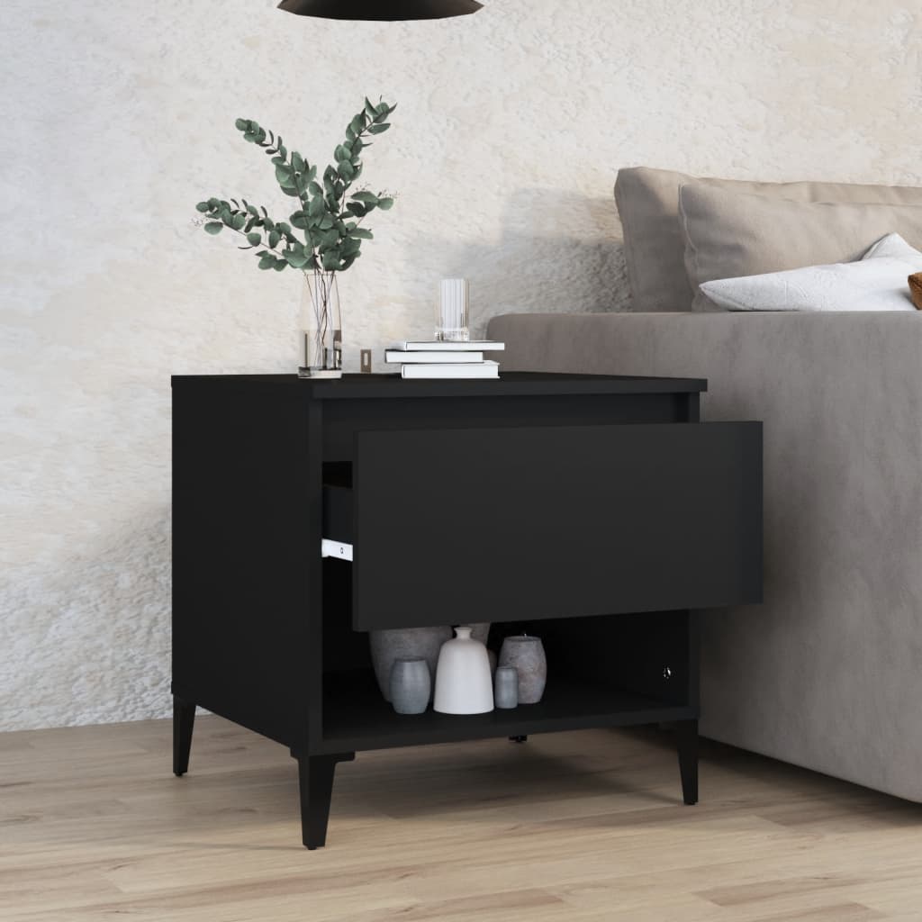 Beistelltisch Schwarz 50x46x50 cm Holzwerkstoff - Pazzar.ch