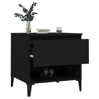 Beistelltische 2 Stk. Schwarz 50x46x50 cm Holzwerkstoff - Pazzar.ch