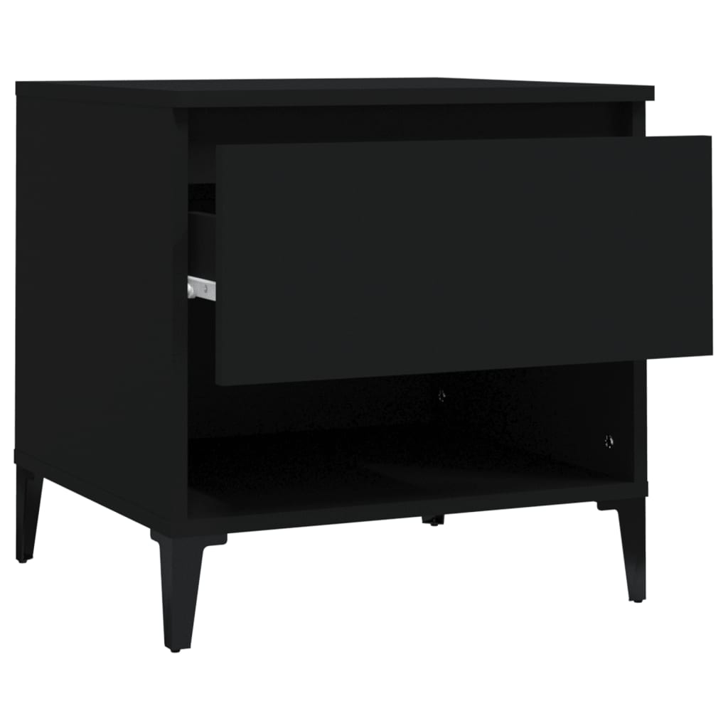 Beistelltische 2 Stk. Schwarz 50x46x50 cm Holzwerkstoff - Pazzar.ch