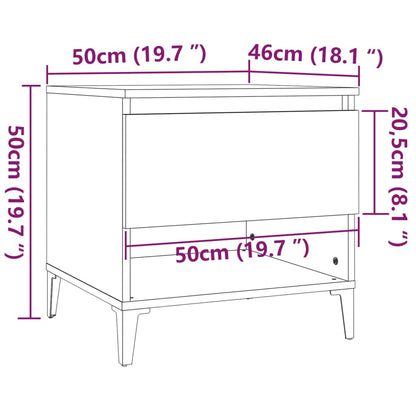Beistelltische 2 Stk. Sonoma-Eiche 50x46x50 cm Holzwerkstoff - Pazzar.ch