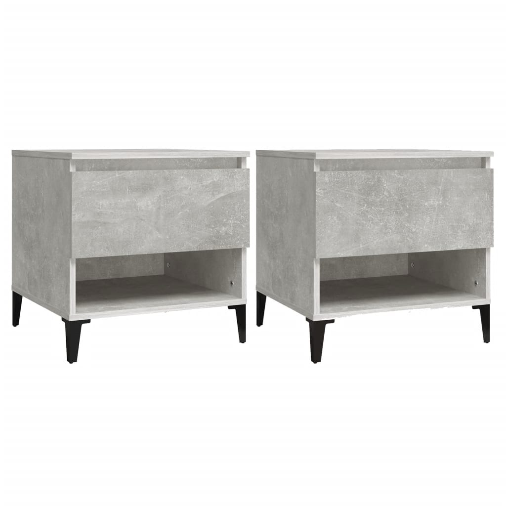 Beistelltische 2 Stk. Betongrau 50x46x50 cm Holzwerkstoff - Pazzar.ch