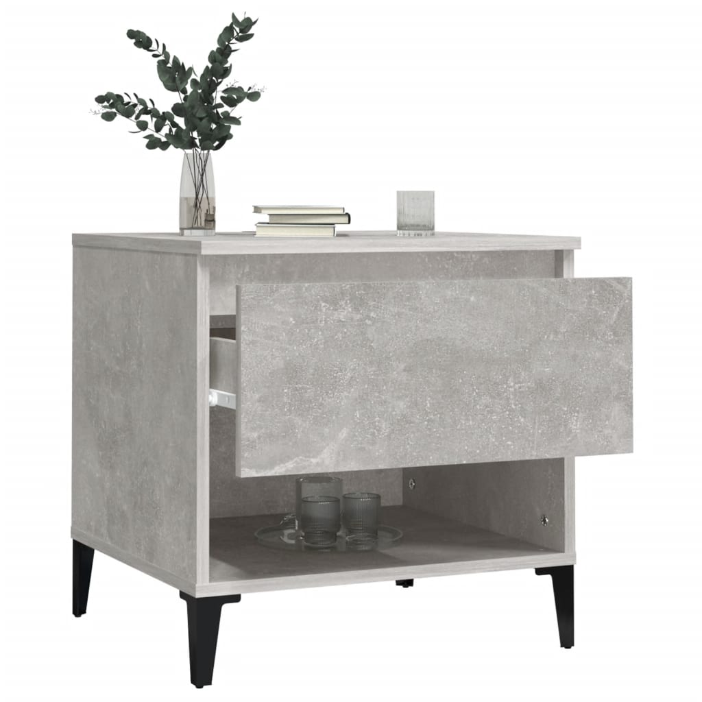 Beistelltische 2 Stk. Betongrau 50x46x50 cm Holzwerkstoff - Pazzar.ch