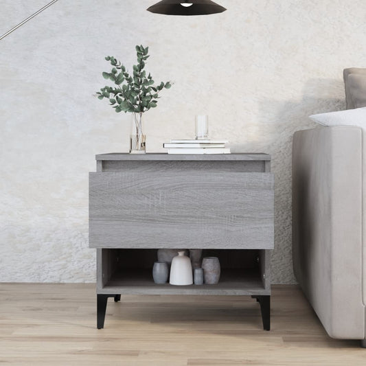 Beistelltisch Grau Sonoma 50x46x50 cm Holzwerkstoff - Pazzar.ch