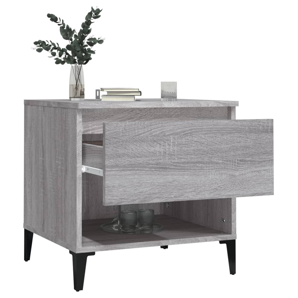 Beistelltische 2 Stk. Grau Sonoma 50x46x50 cm Holzwerkstoff - Pazzar.ch