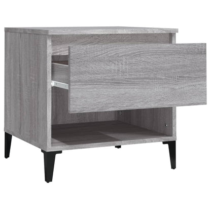 Beistelltische 2 Stk. Grau Sonoma 50x46x50 cm Holzwerkstoff - Pazzar.ch