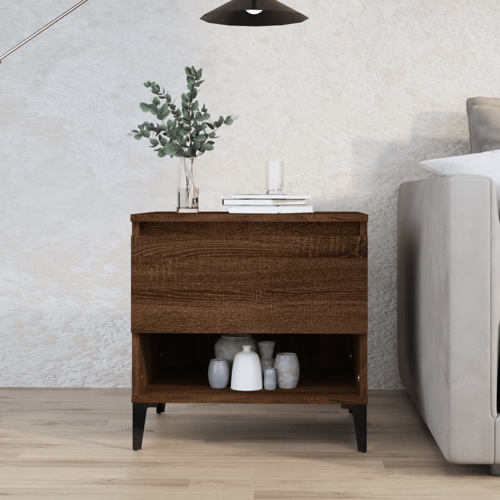 Beistelltisch Braun Eichen-Optik 50x46x50 cm Holzwerkstoff - Pazzar.ch