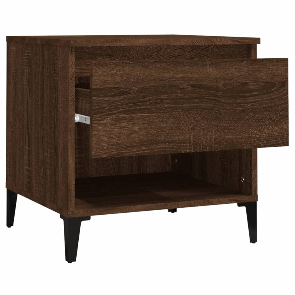 Beistelltische 2 Stk. Braun Eichen-Optik 50x46x50 cm - Pazzar.ch