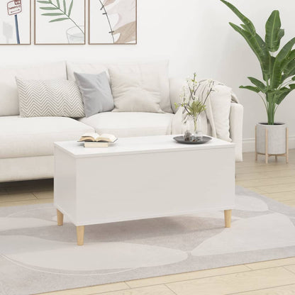 Couchtisch Hochglanz-Weiß 90x44,5x45 cm Holzwerkstoff - Pazzar.ch