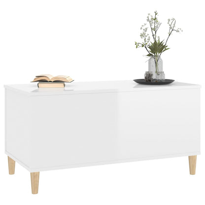 Couchtisch Hochglanz-Weiß 90x44,5x45 cm Holzwerkstoff - Pazzar.ch
