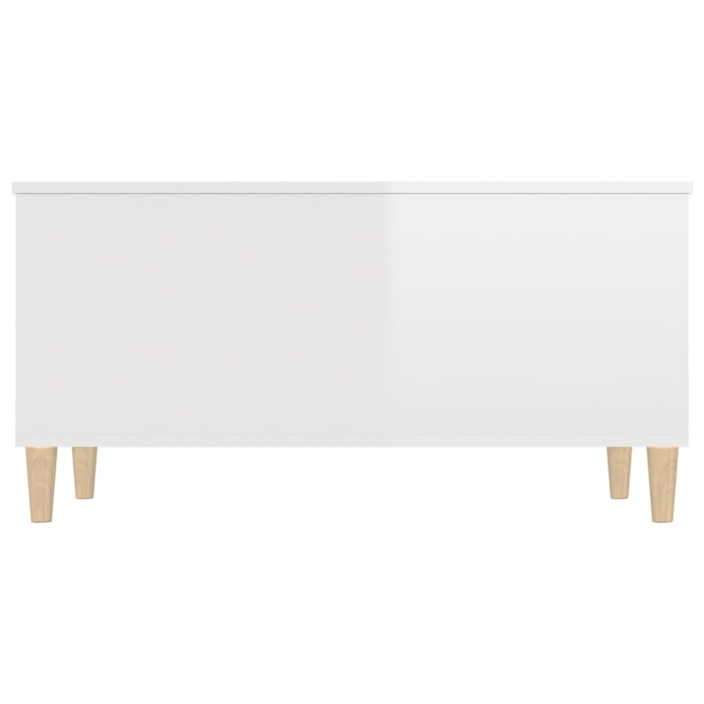 Couchtisch Hochglanz-Weiß 90x44,5x45 cm Holzwerkstoff - Pazzar.ch