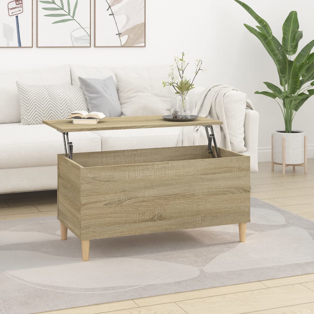 Couchtisch Sonoma-Eiche 90x44,5x45 cm Holzwerkstoff - Pazzar.ch