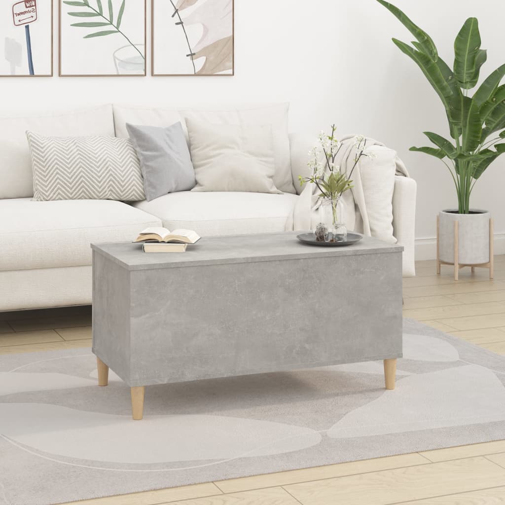 Couchtisch Betongrau 90x44,5x45 cm Holzwerkstoff - Pazzar.ch