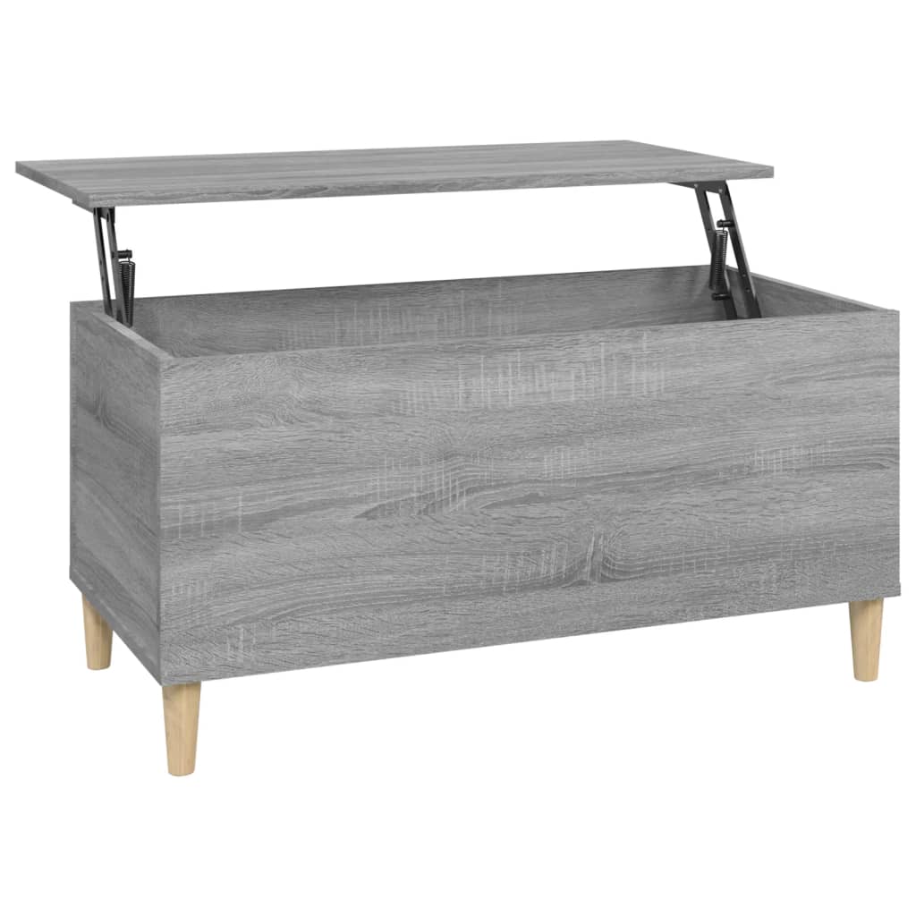 Couchtisch Grau Sonoma 90x44,5x45 cm Holzwerkstoff - Pazzar.ch