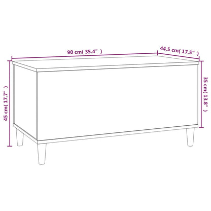 Couchtisch Braun Eichen-Optik 90x44,5x45 cm Holzwerkstoff - Pazzar.ch