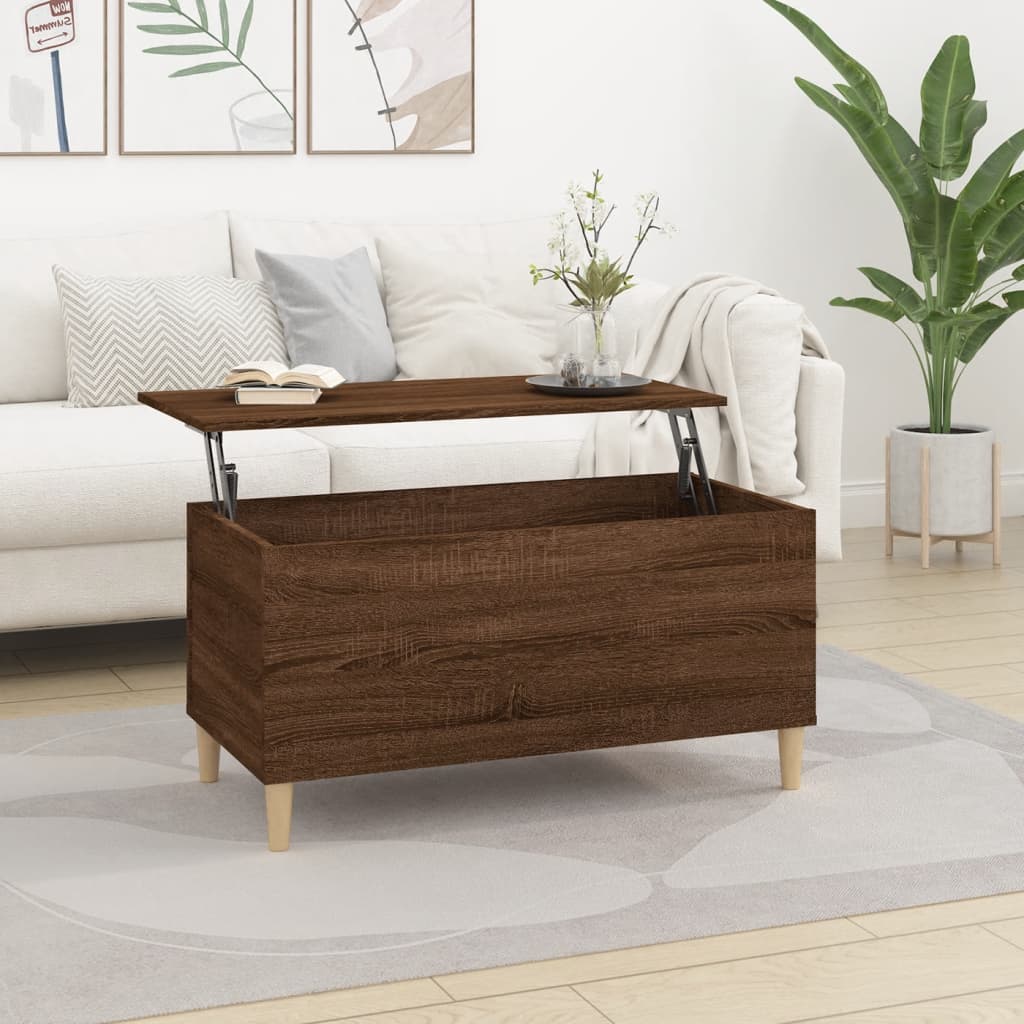 Couchtisch Braun Eichen-Optik 90x44,5x45 cm Holzwerkstoff - Pazzar.ch