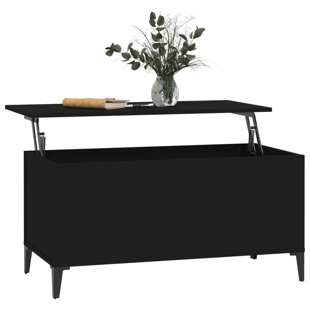 Couchtisch Schwarz 90x44,5x45 cm Holzwerkstoff - Pazzar.ch