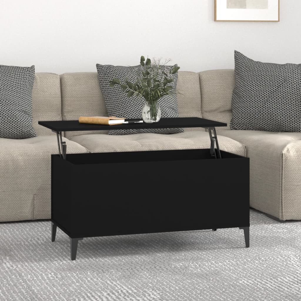 Couchtisch Schwarz 90x44,5x45 cm Holzwerkstoff - Pazzar.ch