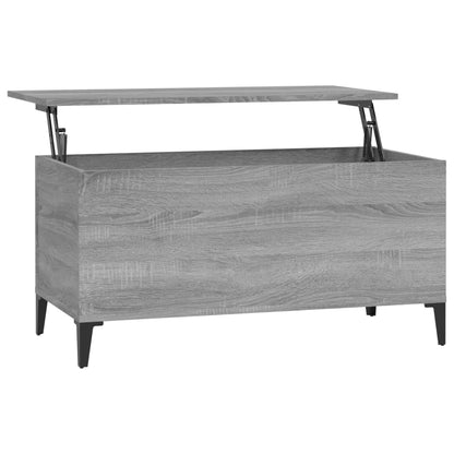 Couchtisch Grau Sonoma 90x44,5x45 cm Holzwerkstoff - Pazzar.ch